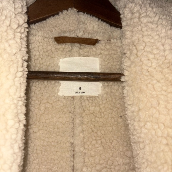 Wilfred Free Deanna Sherpa Jacket (Aritzia) Camel Faux Suede – Size M - Picture 6 of 6